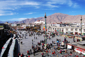 Barkor Area en la ciudad de Lhasa