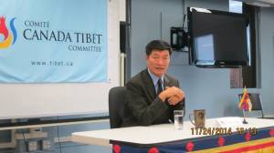 Sikyong Lobsang Sangay entrega de una charla titulada Abogando un futuro mejor para el Tíbet en Ottawa, Canadá