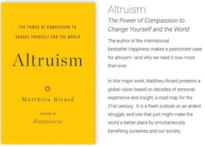Último libro, 'El altruismo', de Matthieu Ricard