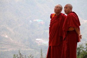 Monjes en Dharamsala, India